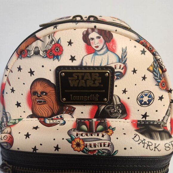 Loungefly Star Wars Tattoo Mini Backpack Characters All Over Pattern Bag main image 5